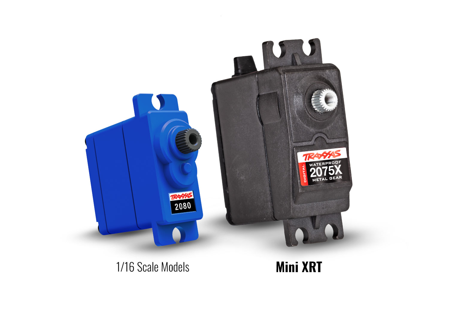 A detail shot of the Mini XRT Ready to Run with Battery and Charger (Blue) (TRA108076-1-BLUE).