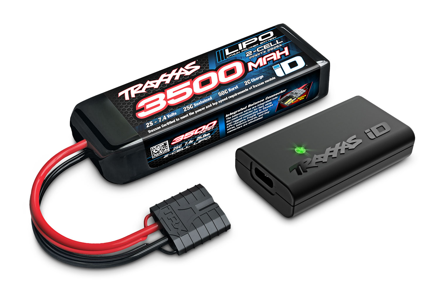 A detail shot of the Mini XRT Ready to Run with Battery and Charger (Blue) (TRA108076-1-BLUE).