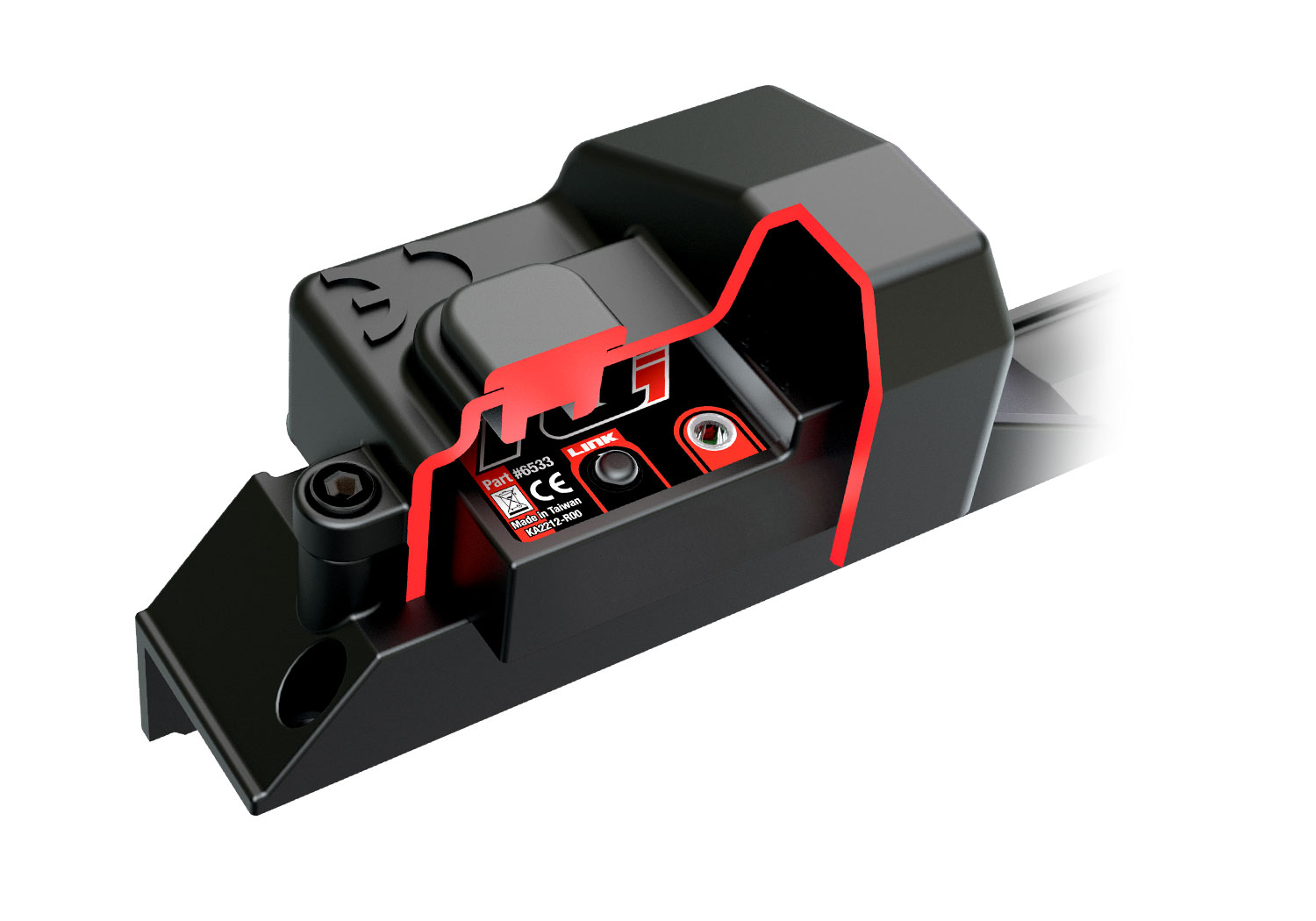 A detail shot of the Mini XRT Ready to Run with Battery and Charger (Blue) (TRA108076-1-BLUE).