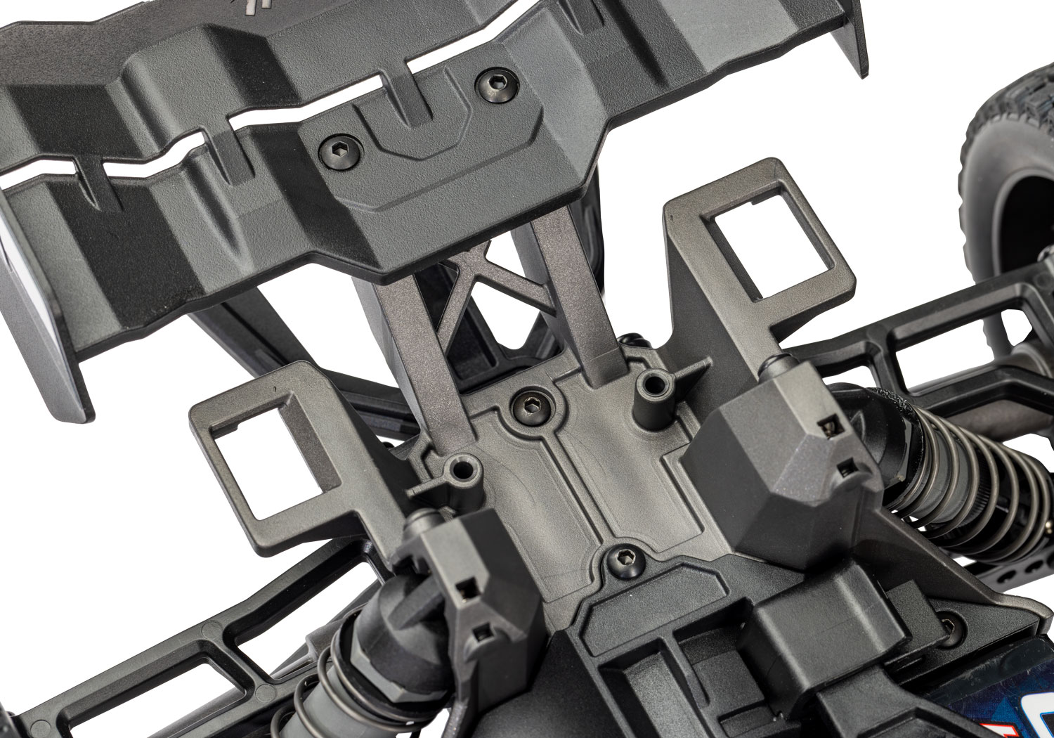 A detail shot of the Mini XRT VXL Ready to Run with Battery and Charger (Green) (TRA108076-1-GRN).