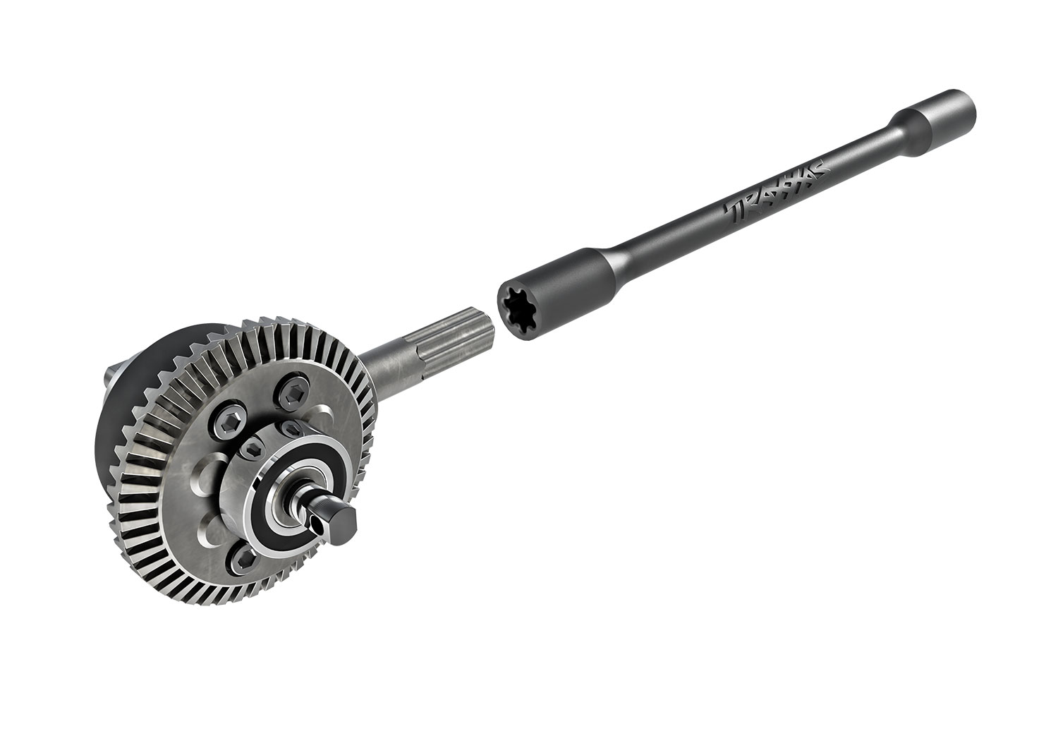 A detail shot of the Mini XRT VXL Ready to Run with Battery and Charger (Orange) (TRA108076-1-ORNG).