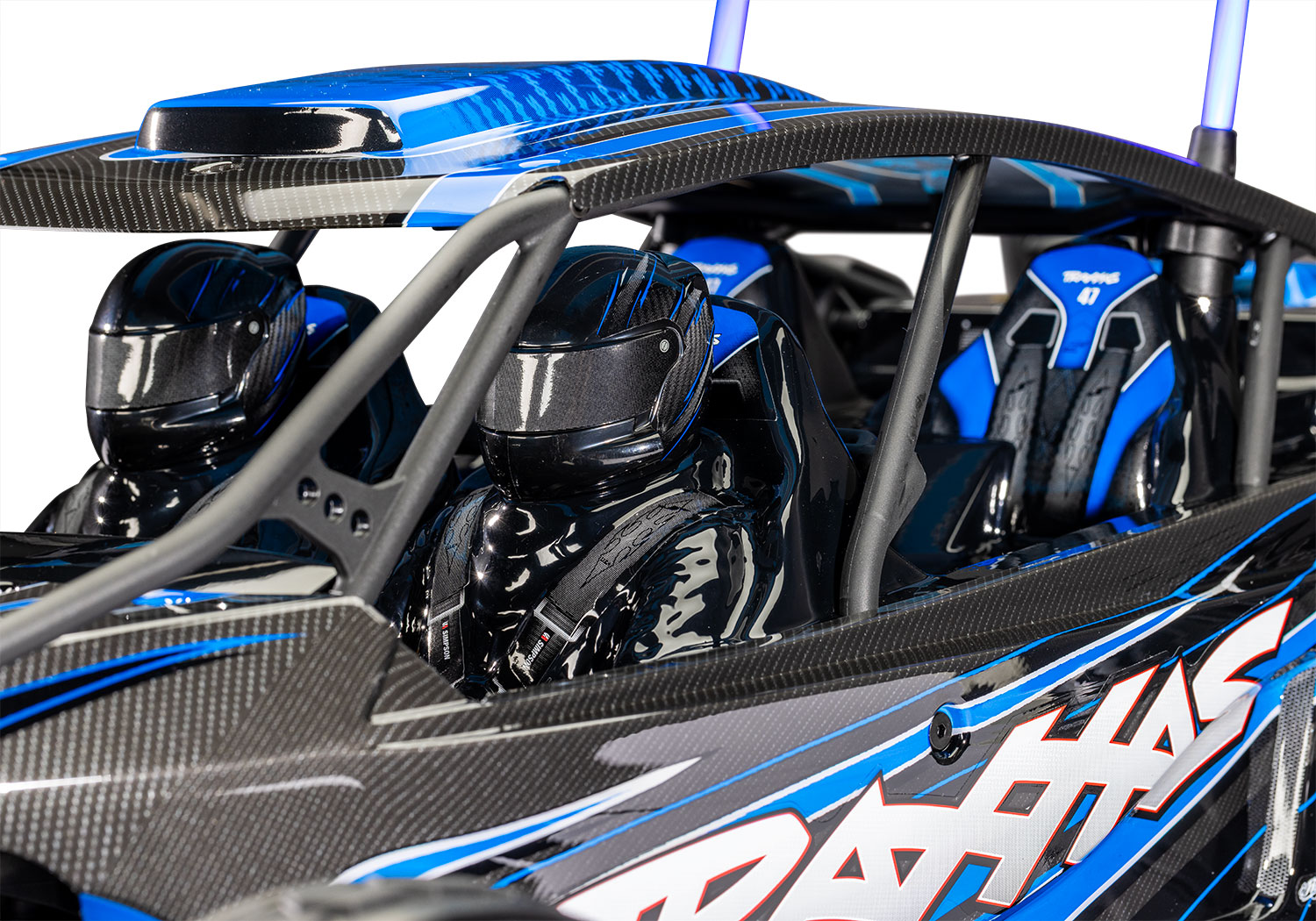 A detail shot of the Funco Motorsports Pro Scale Sand Car Ready to Run (Blue) (TRA109076-4-BLUE).