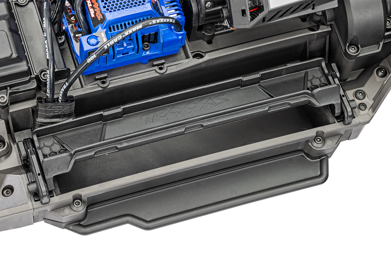 A detail shot of the Funco Motorsports Pro Scale Sand Car Ready to Run (Blue) (TRA109076-4-BLUE).