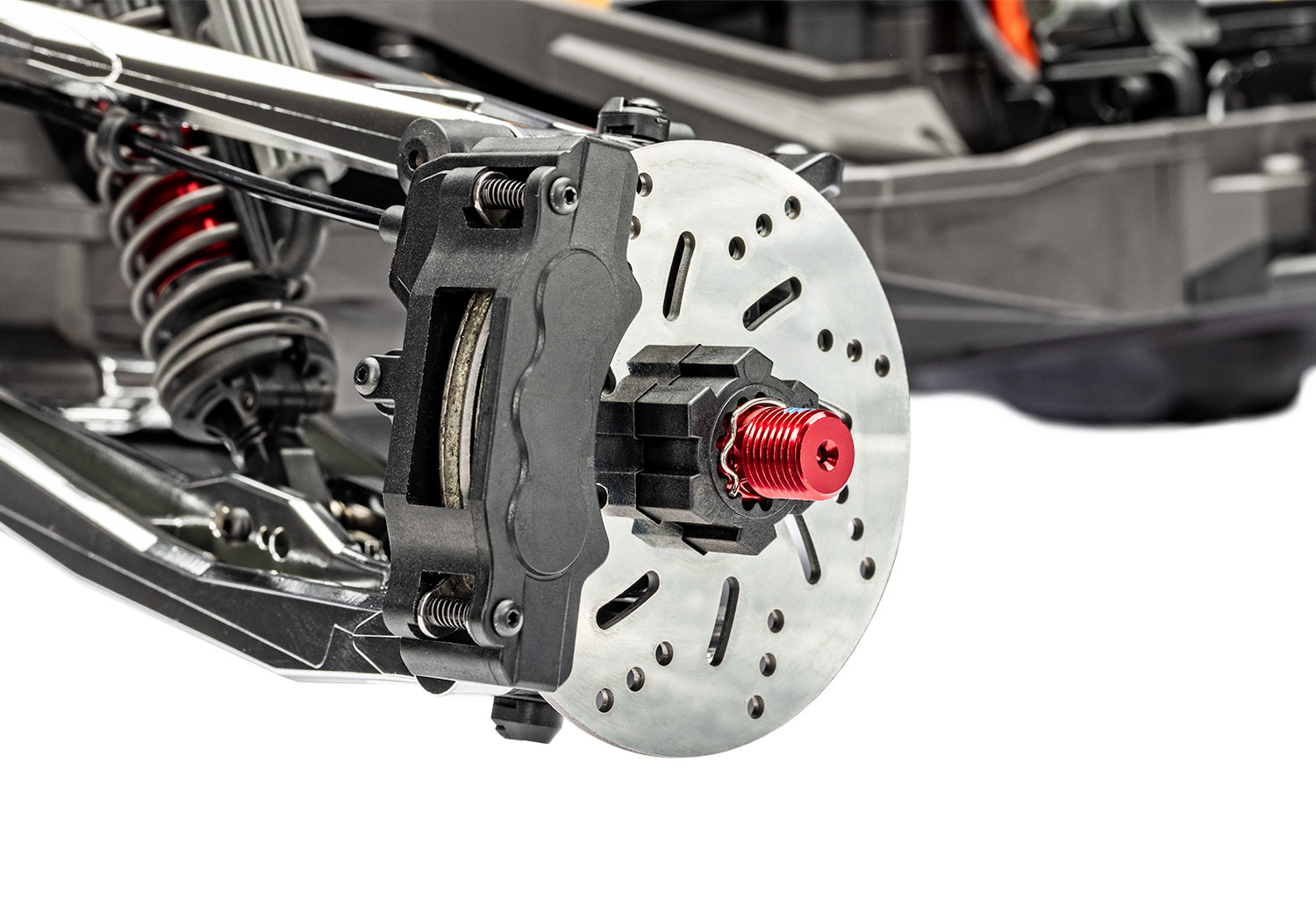 A detail shot of the Funco Motorsports Pro Scale Sand Car Ready to Run (Blue) (TRA109076-4-BLUE).