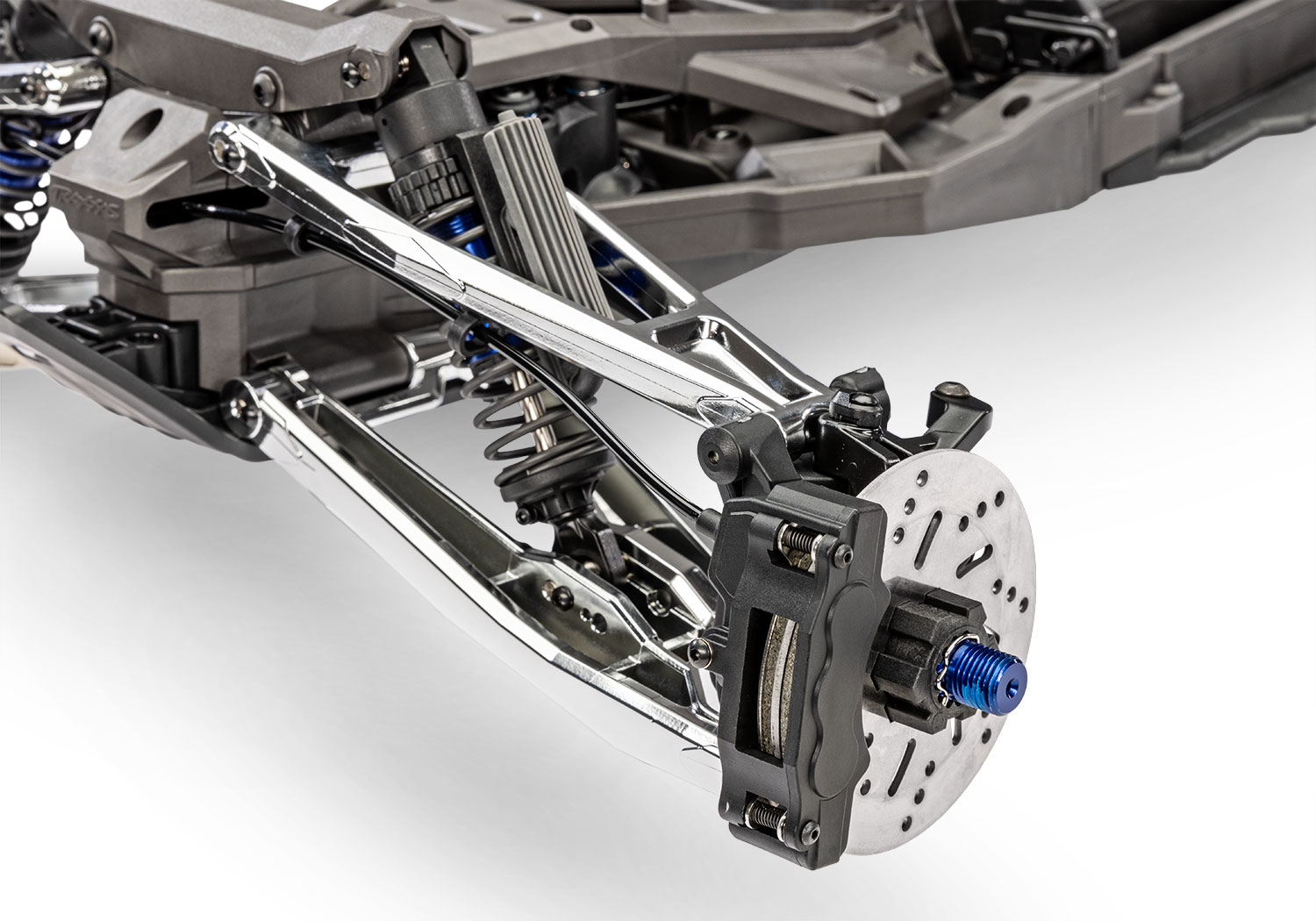 A detail shot of the Funco Motorsports Pro Scale Sand Car Ready to Run (Blue) (TRA109076-4-BLUE).