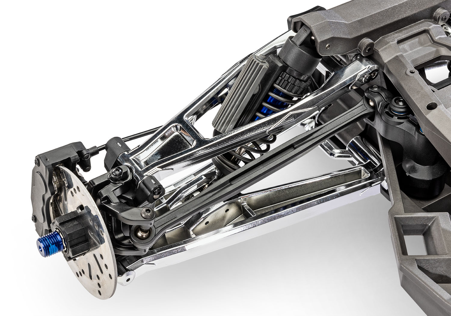 A detail shot of the Funco Motorsports Pro Scale Sand Car Ready to Run (Blue) (TRA109076-4-BLUE).