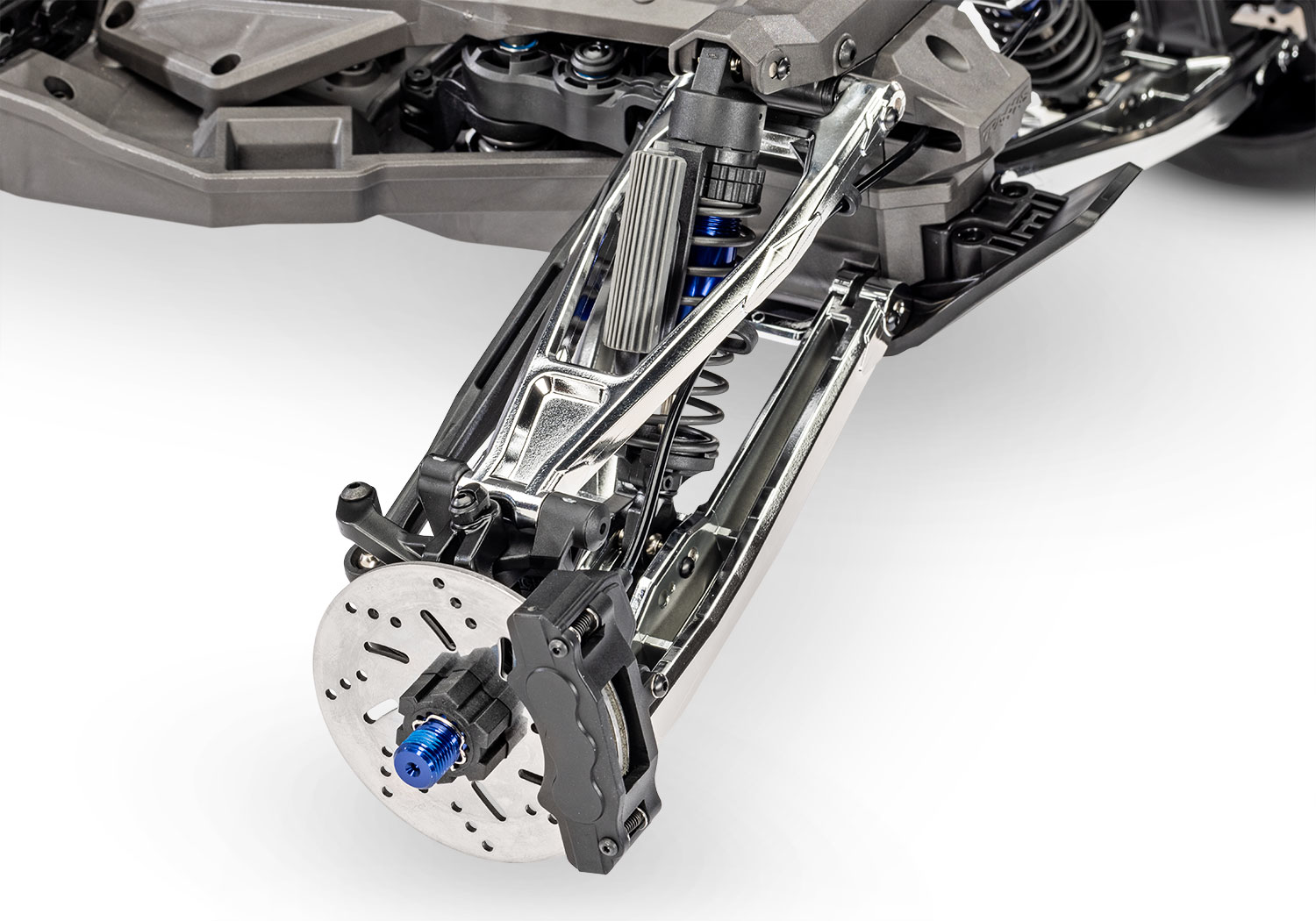 A detail shot of the Funco Motorsports Pro Scale Sand Car Ready to Run (Blue) (TRA109076-4-BLUE).