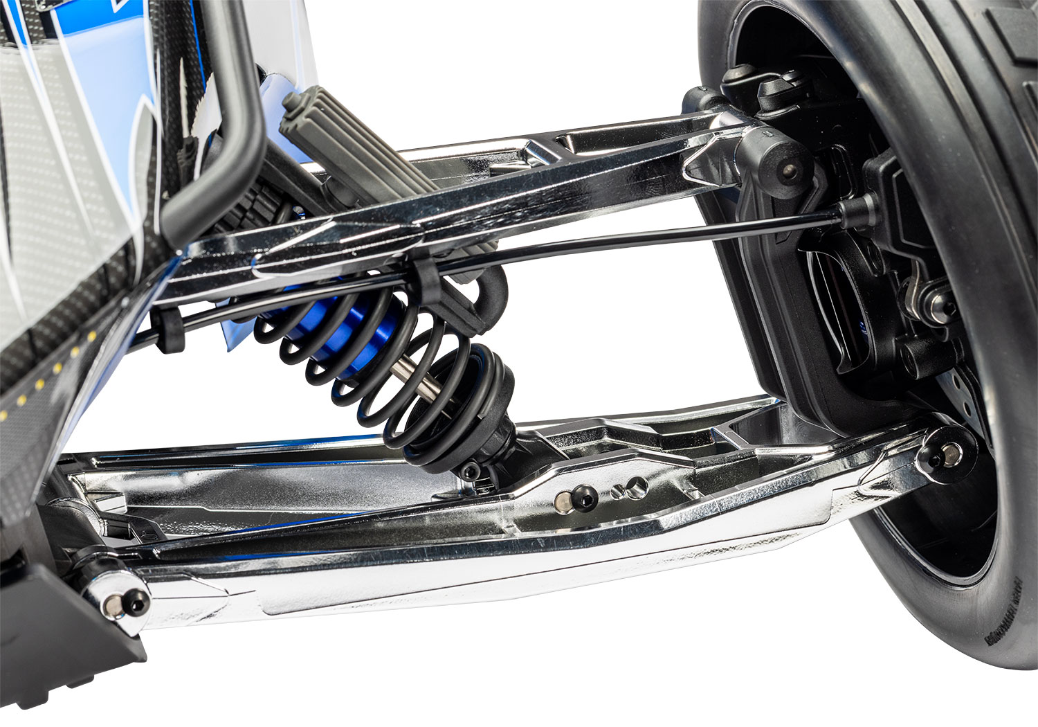 A detail shot of the Funco Motorsports Pro Scale Sand Car Ready to Run (Blue) (TRA109076-4-BLUE).