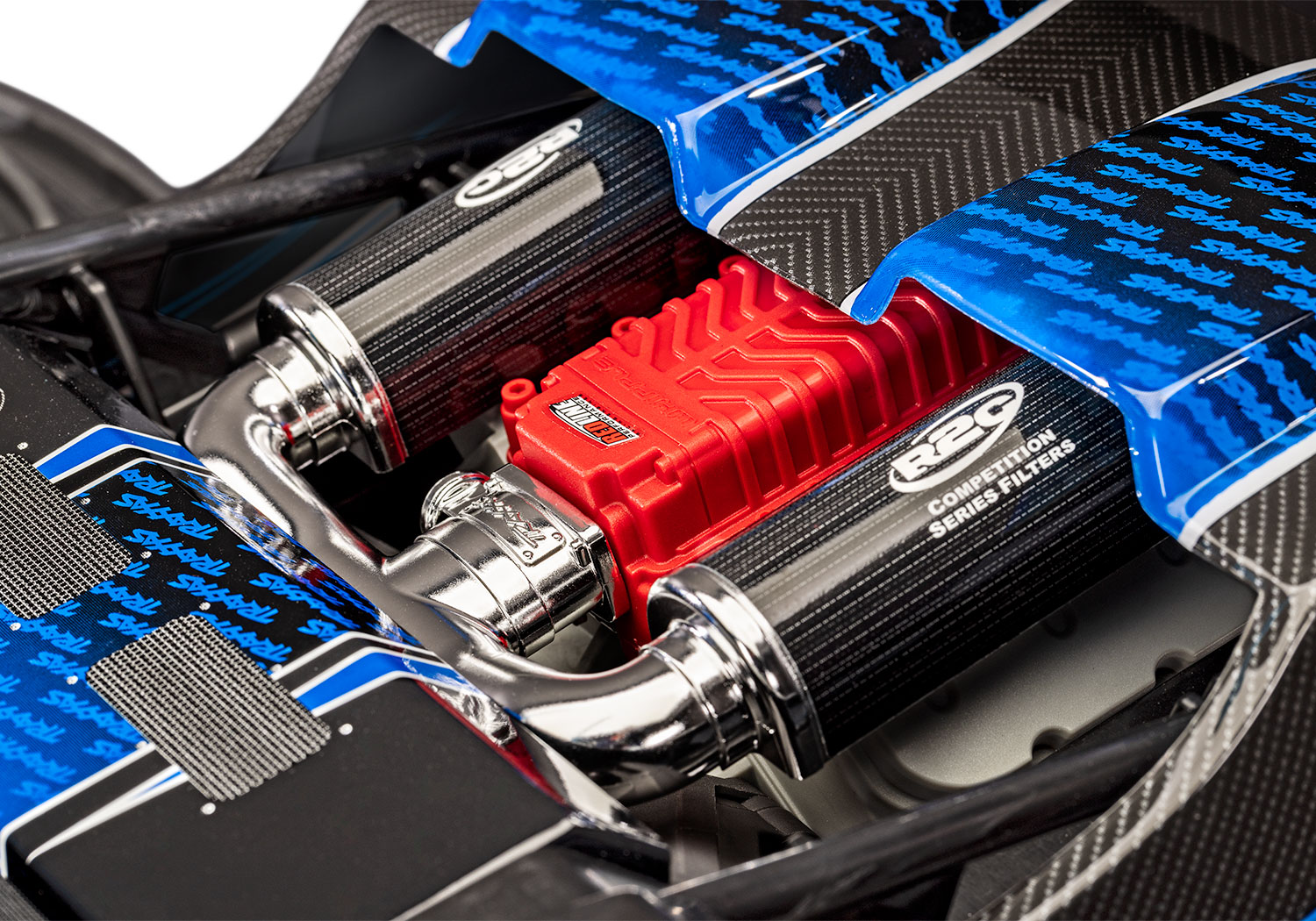 A detail shot of the Funco Motorsports Pro Scale Sand Car Ready to Run (Green) (TRA109076-4-GRN).