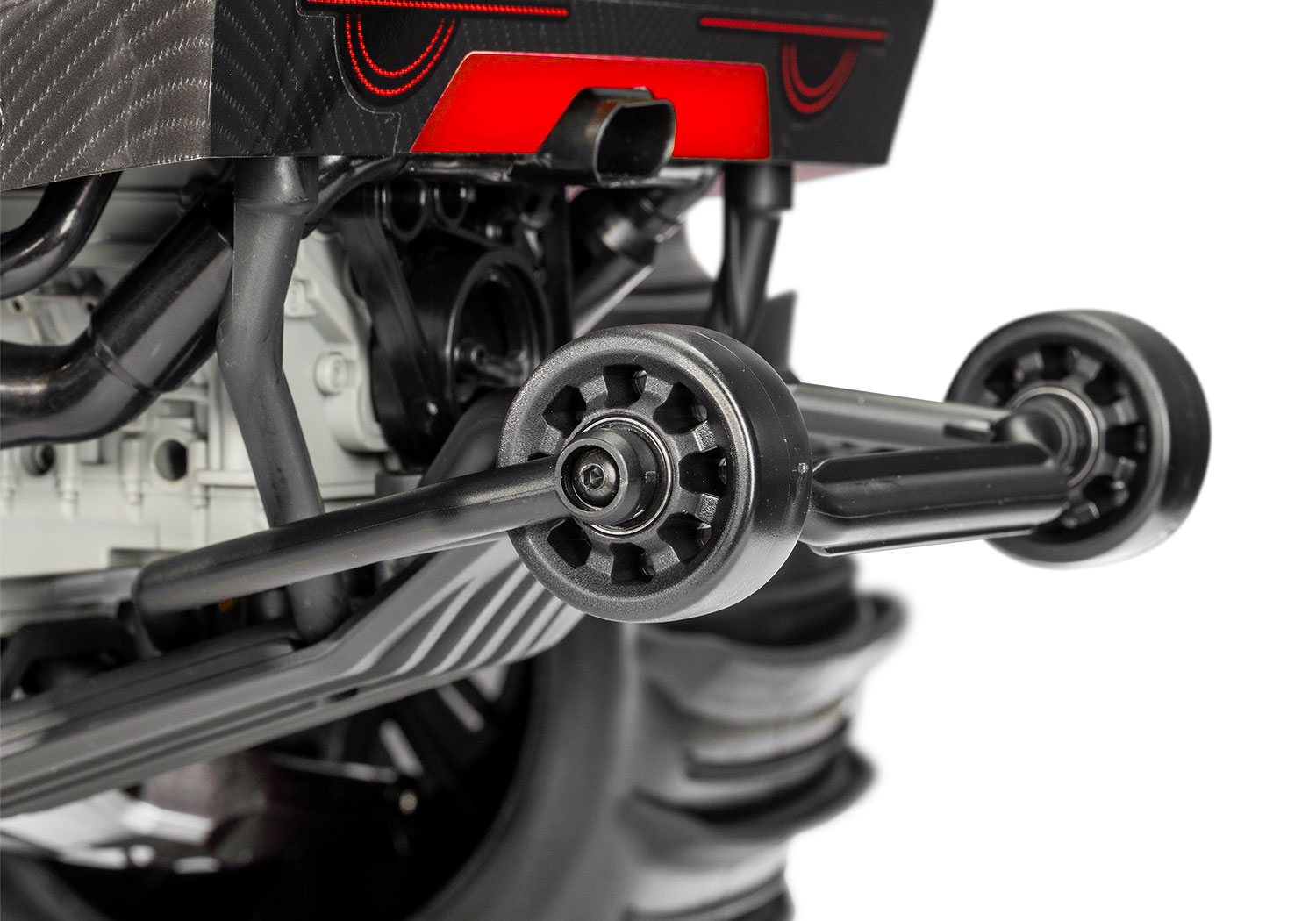 A detail shot of the Funco Motorsports Pro Scale Sand Car Ready to Run (Green) (TRA109076-4-GRN).