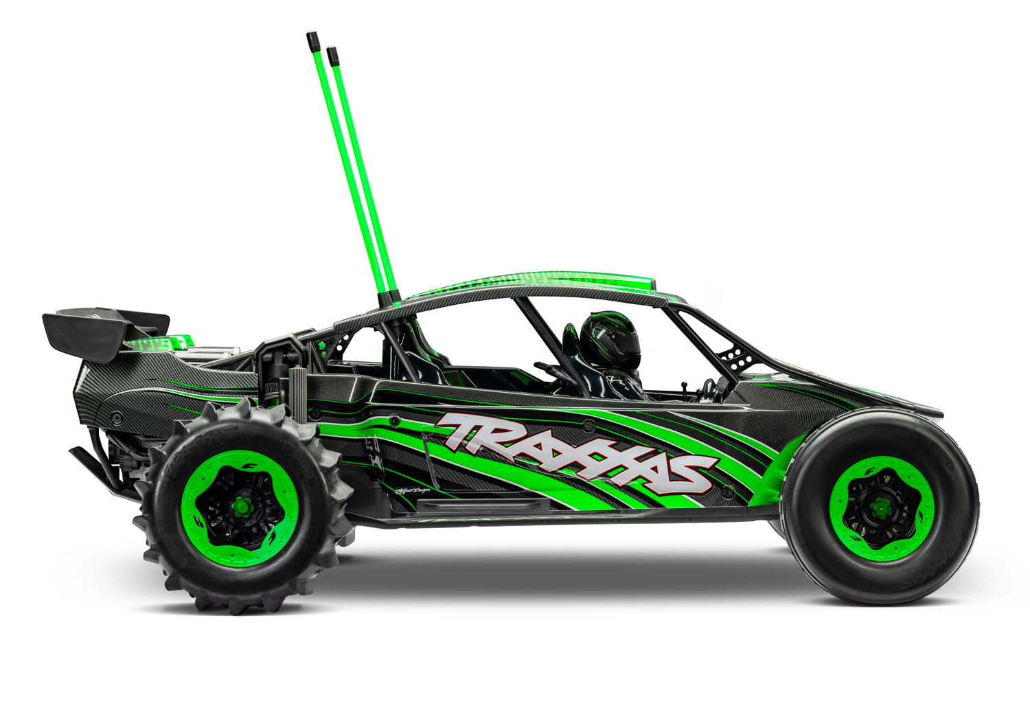 A studio shot of the Funco Motorsports Pro Scale Sand Car Ready to Run (Green) (TRA109076-4-GRN).