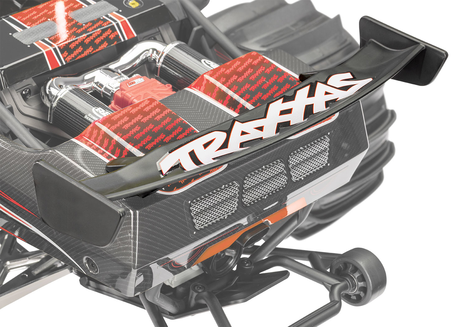 A detail shot of the Funco Motorsports Pro Scale Sand Car Ready to Run (Orange) (TRA109076-4-ORNG).