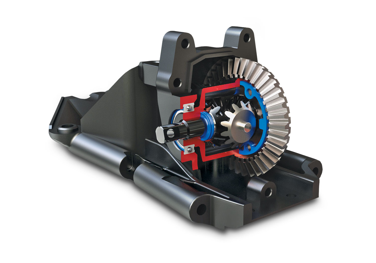 A detail shot of the 1/10 Stampede 4x4 BL-2S Ready to Run (Green) (TRA67154-4-GRN).