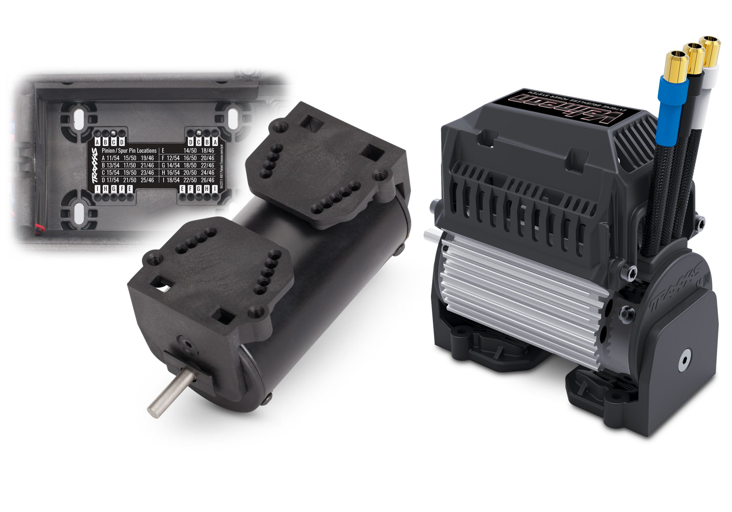 A detail shot of the X-Maxx 8S with Belted Sledgehammer Tires (Blue) (TRA77096-4-BLUE).