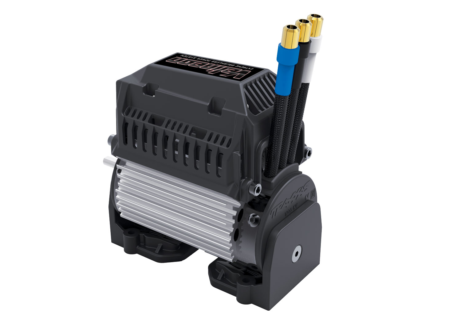 A detail shot of the X-Maxx 8S with Belted Sledgehammer Tires (Green) (TRA77096-4-GRN).