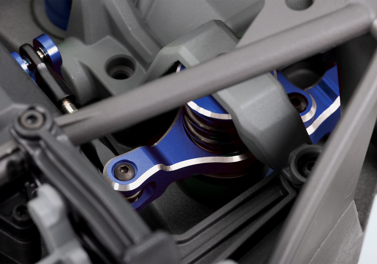 A detail shot of the X-Maxx 8S Ultimate Ready to Run (Blue) (TRA77097-4-BLUE).