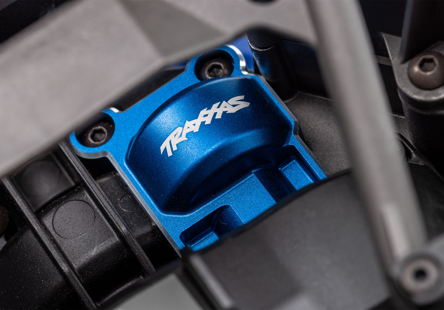A detail shot of the X-Maxx 8S Ultimate Ready to Run (Blue) (TRA77097-4-BLUE).