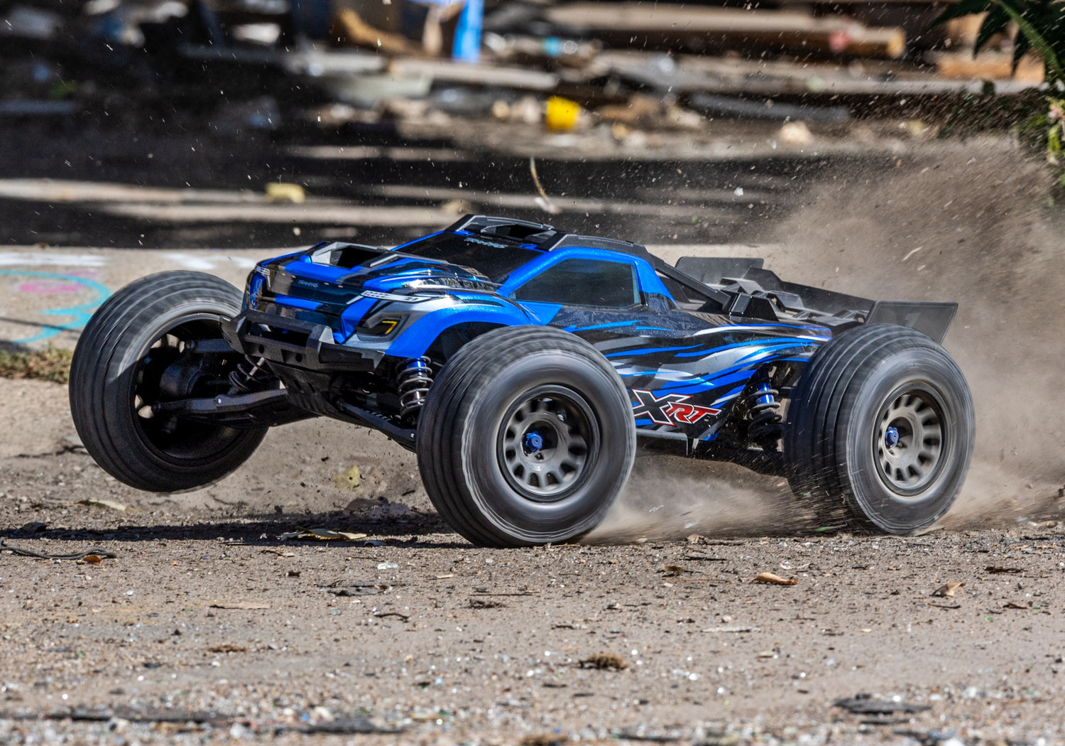 An action shot of the XRT 8S Ready to Run (Black) (TRA78086-4-BLK).