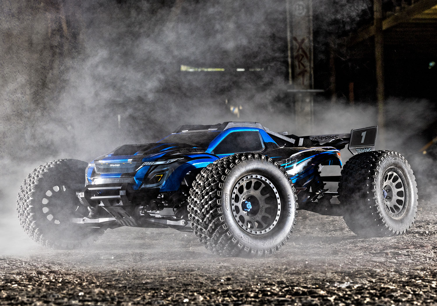 An action shot of the XRT 8S Ready to Run (Black) (TRA78086-4-BLK).