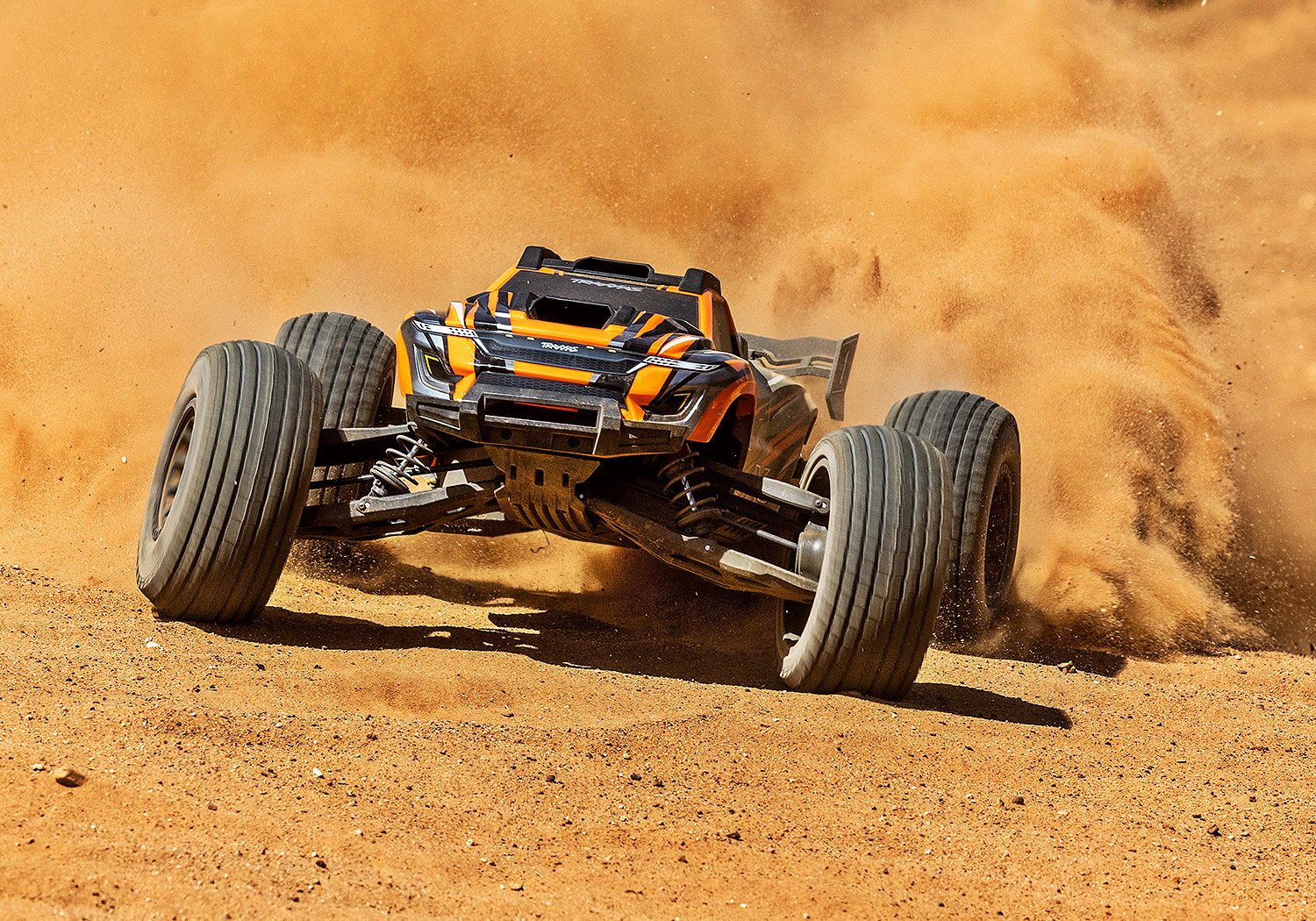 An action shot of the XRT 8S Ready to Run (Black) (TRA78086-4-BLK).
