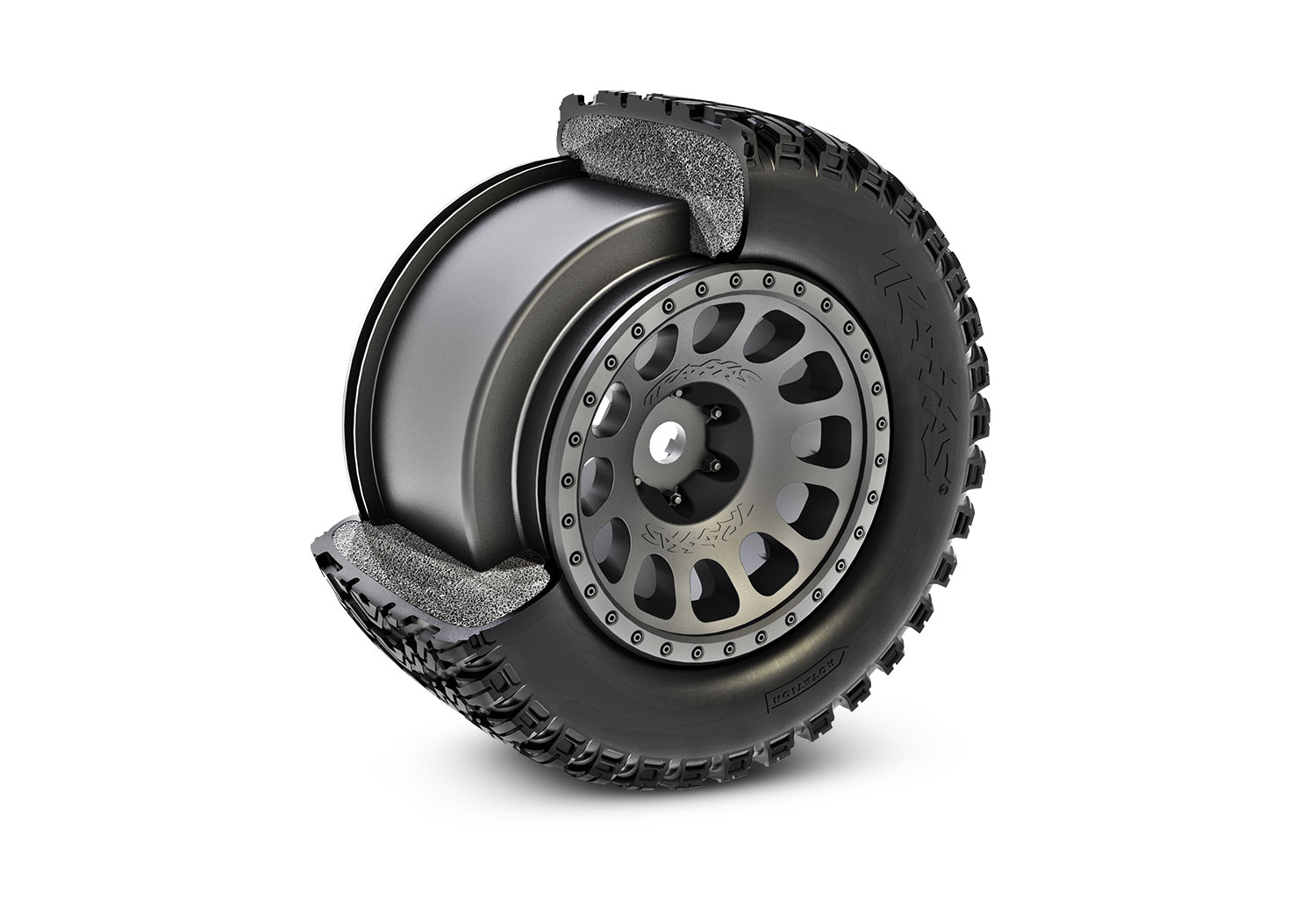 A detail shot of the XRT 8S Ready to Run (Black) (TRA78086-4-BLK).