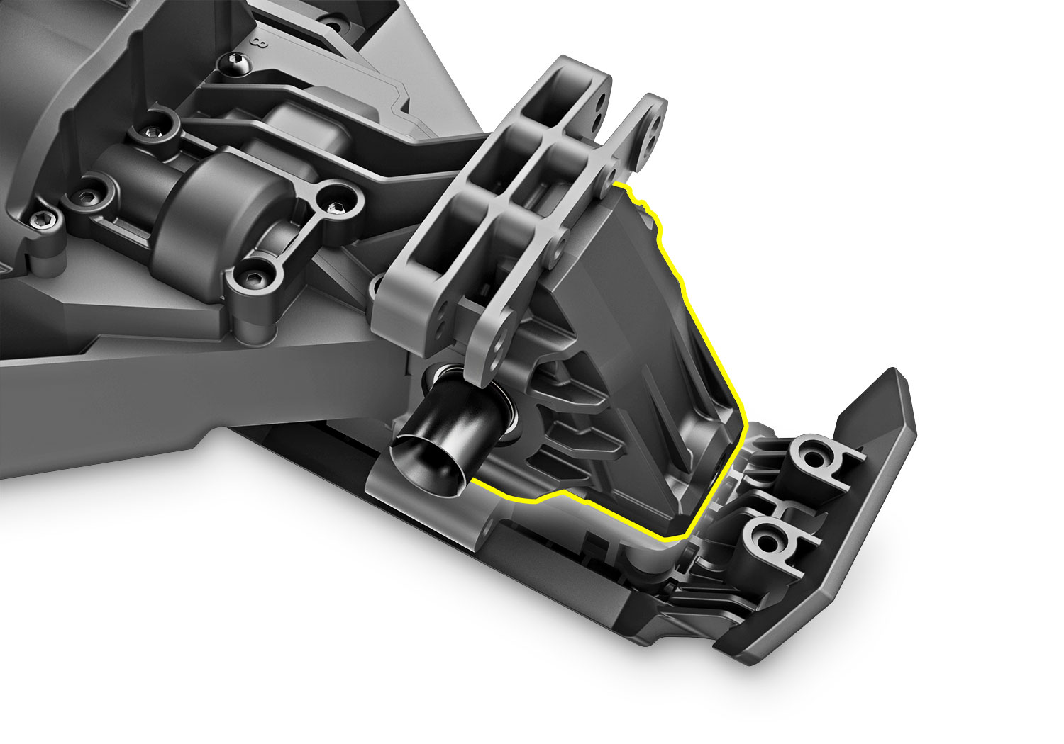 A detail shot of the XRT 8S Ready to Run (Black) (TRA78086-4-BLK).