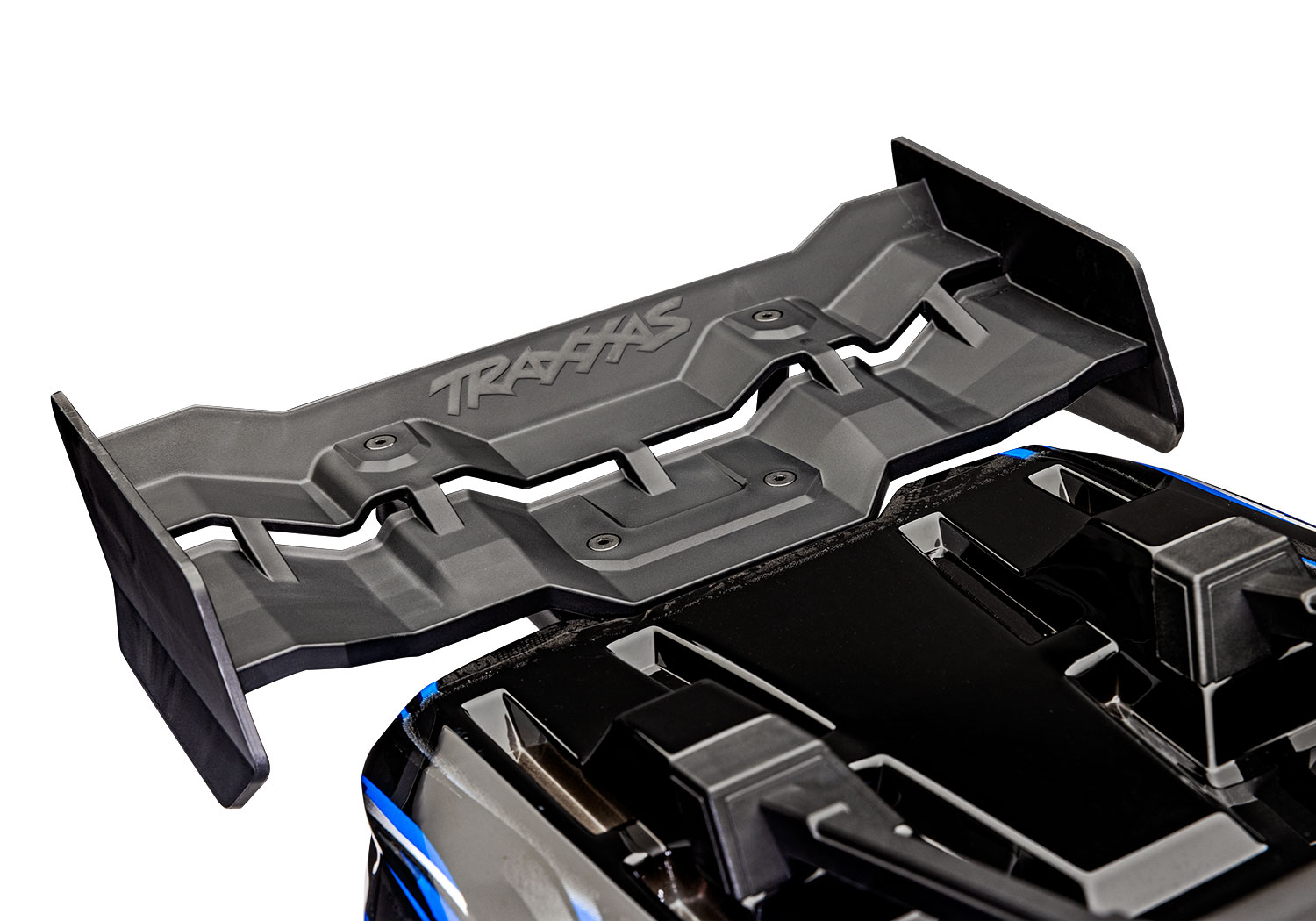 A detail shot of the XRT 8S Ready to Run (Black) (TRA78086-4-BLK).