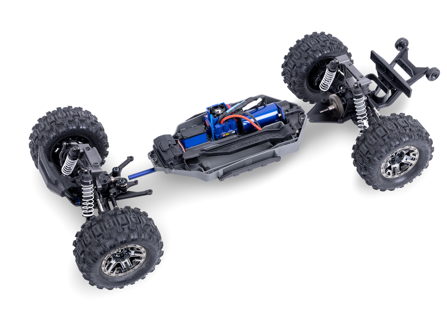 A detail shot of the 1/10 Stampede 4x4 VXL with 540XL Motor Ready to Run (Green) (TRA90376-4-GRN).