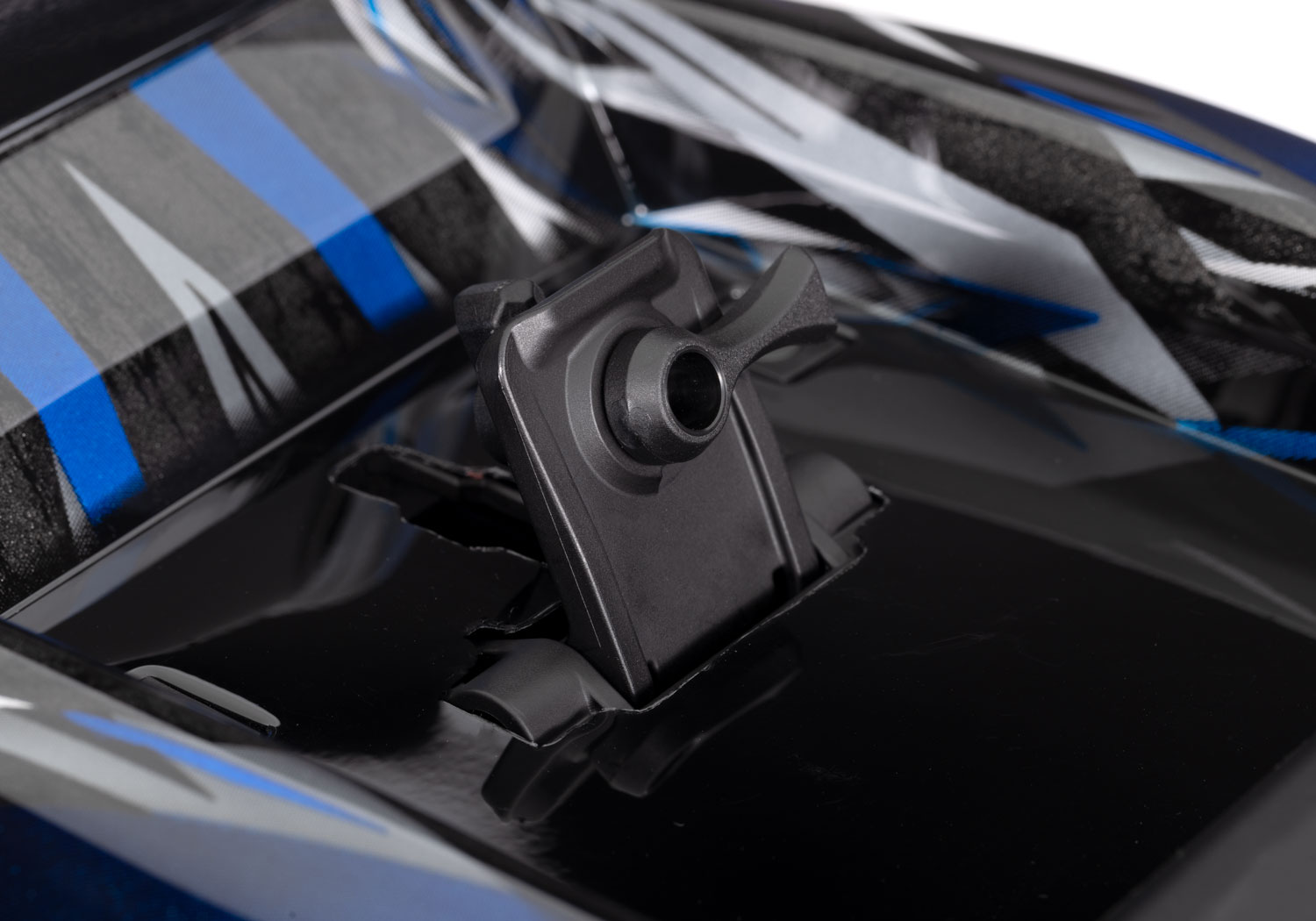 A detail shot of the 1/10 Stampede 4x4 VXL with 540XL Motor Ready to Run (Red) (TRA90376-4-RED).