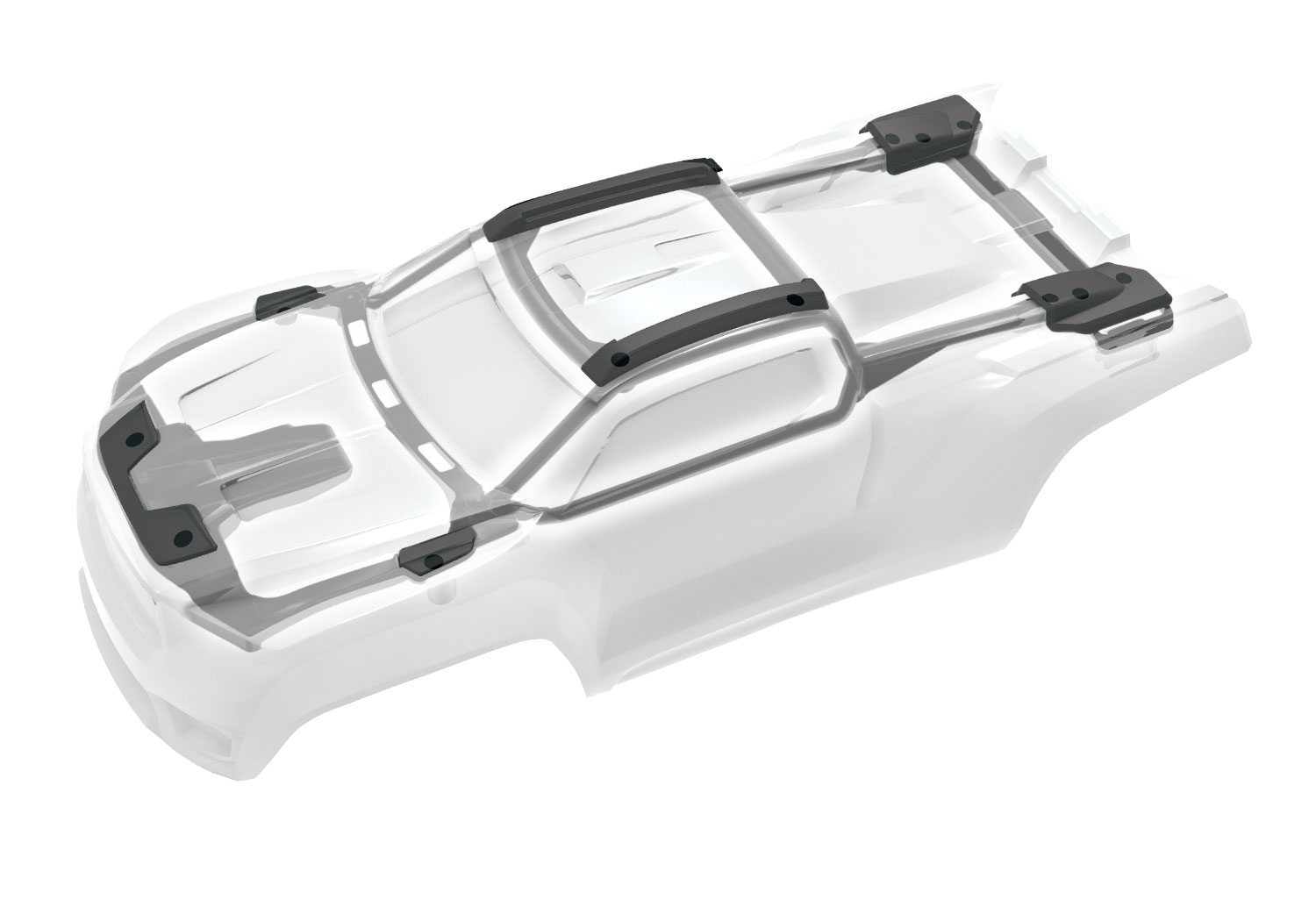 A detail shot of the 1/8 Sledge with Belted Sledgehammer Tires Ready to Run (Blue) (TRA95096-4-BLUE).