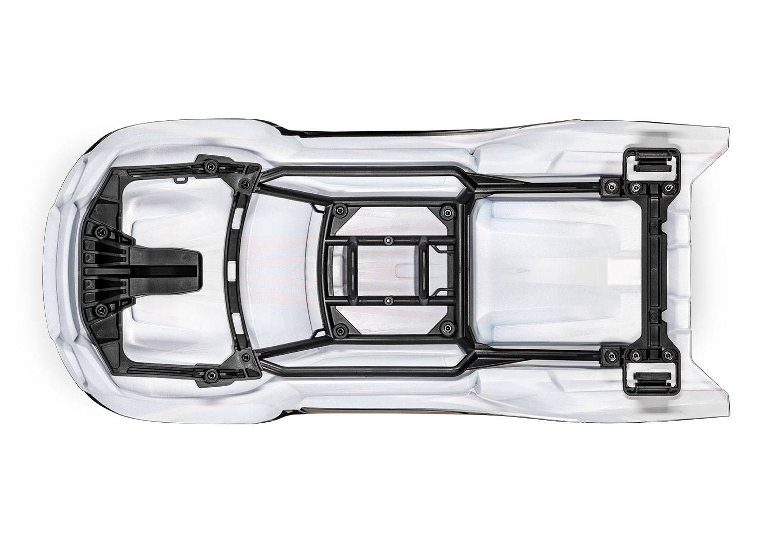 A detail shot of the 1/8 Sledge with Belted Sledgehammer Tires Ready to Run (Blue) (TRA95096-4-BLUE).